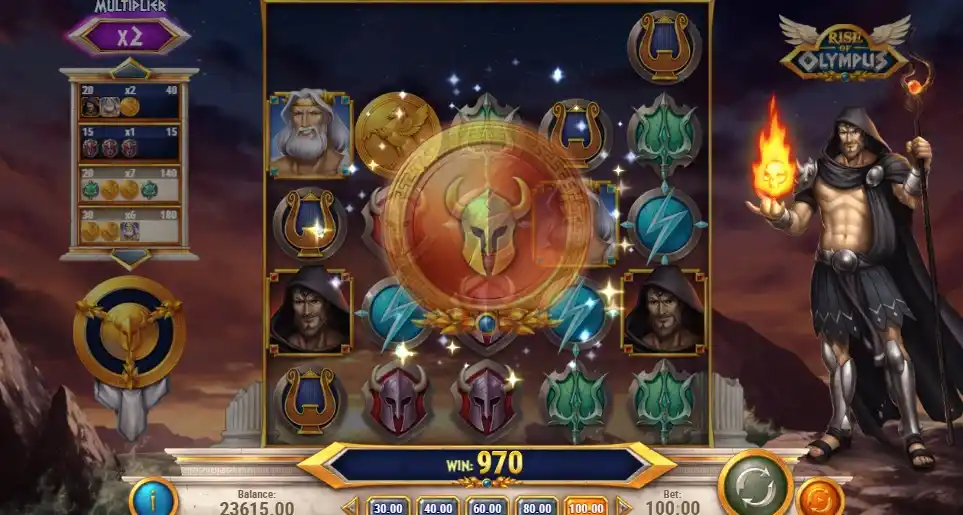 Spela Rise of Olympus Gratis - Demo vs Riktiga Pengar